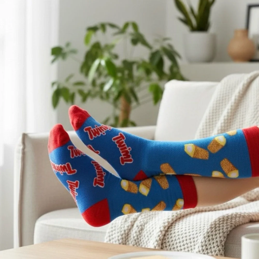 Twinkies Hostess Cakes Crew Socks 2 Pairs - Picture 7 of 7